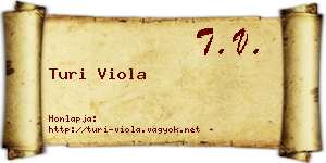 Turi Viola névjegykártya